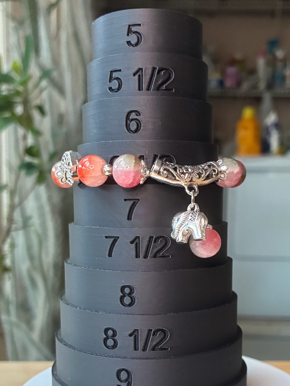 Pink Beaded Charm Bracelet - Women Jewelry